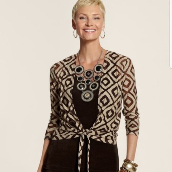 Chico's Travelers Collection Diamond Ginger Jacket S - Picture 1 of 15